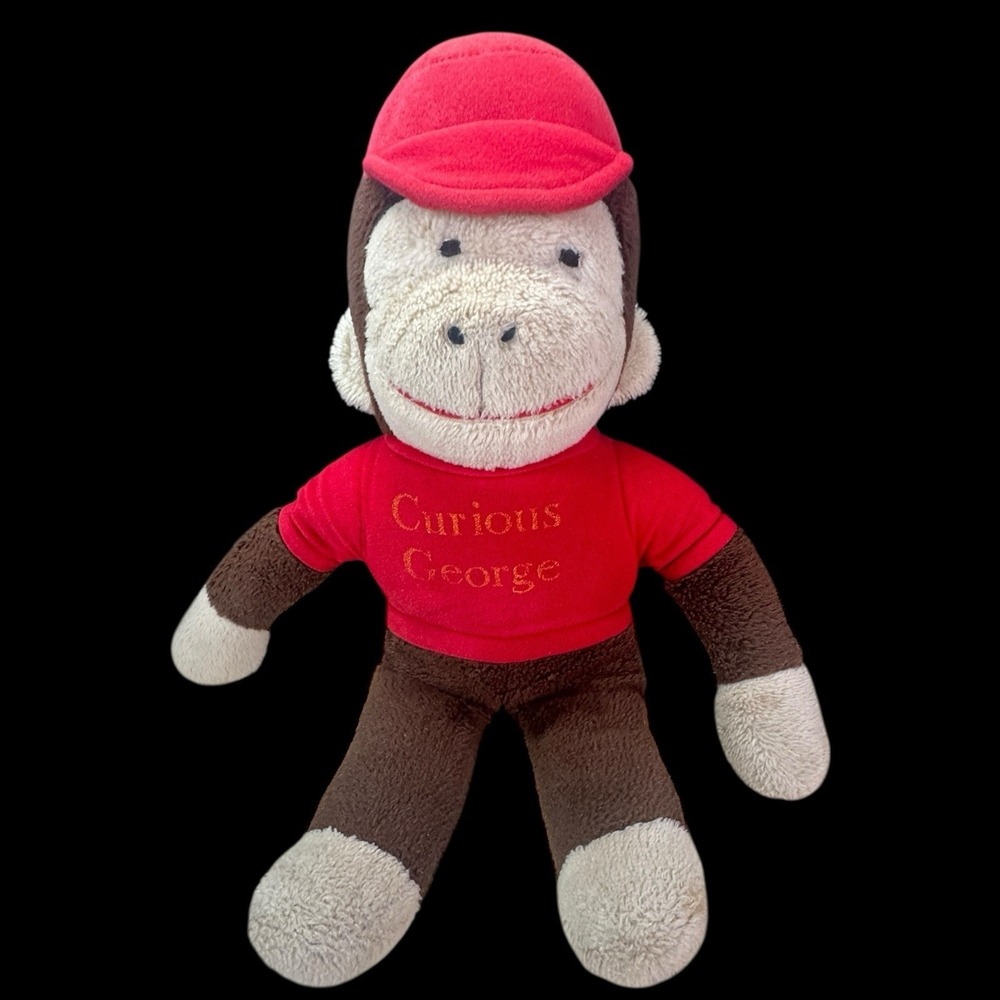 Curious George Stuffed Animal Plush Toy  Knickerbocker Toy Monkey‎ VTG 1970s